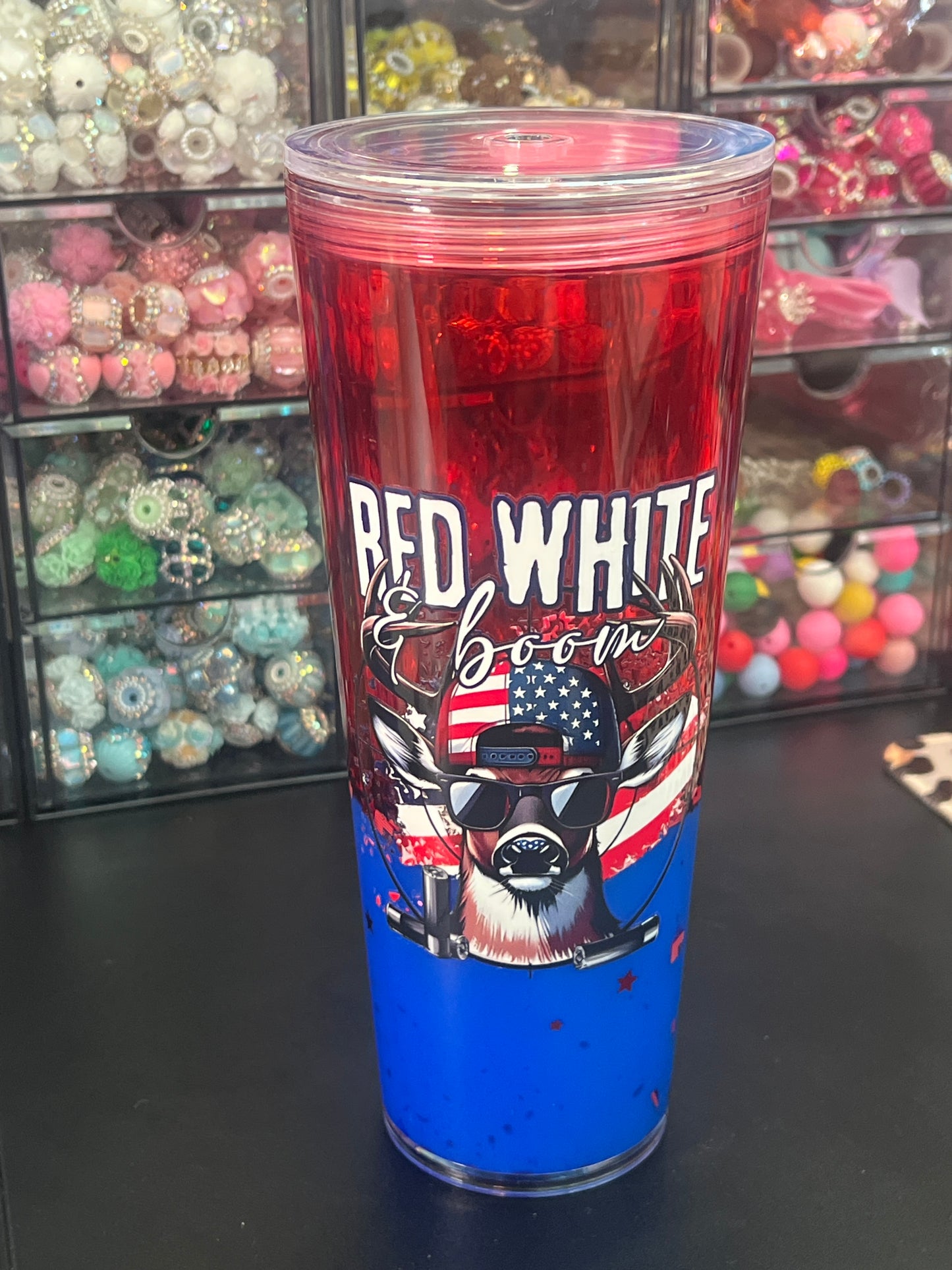 Red White PREMADE TUMBLER