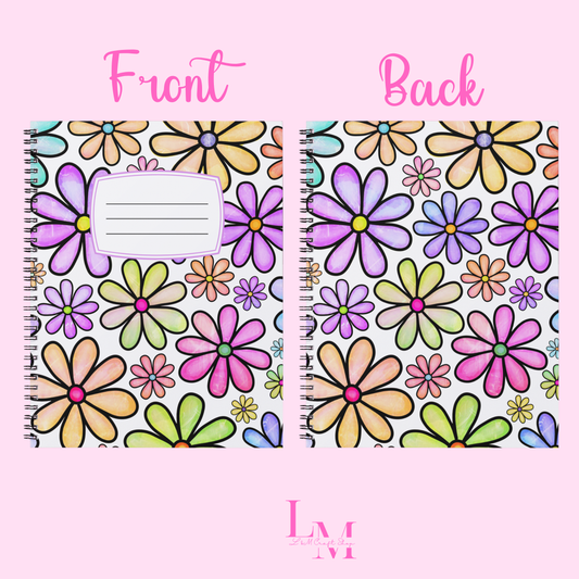 Colorful Flowers Notebook Sticker