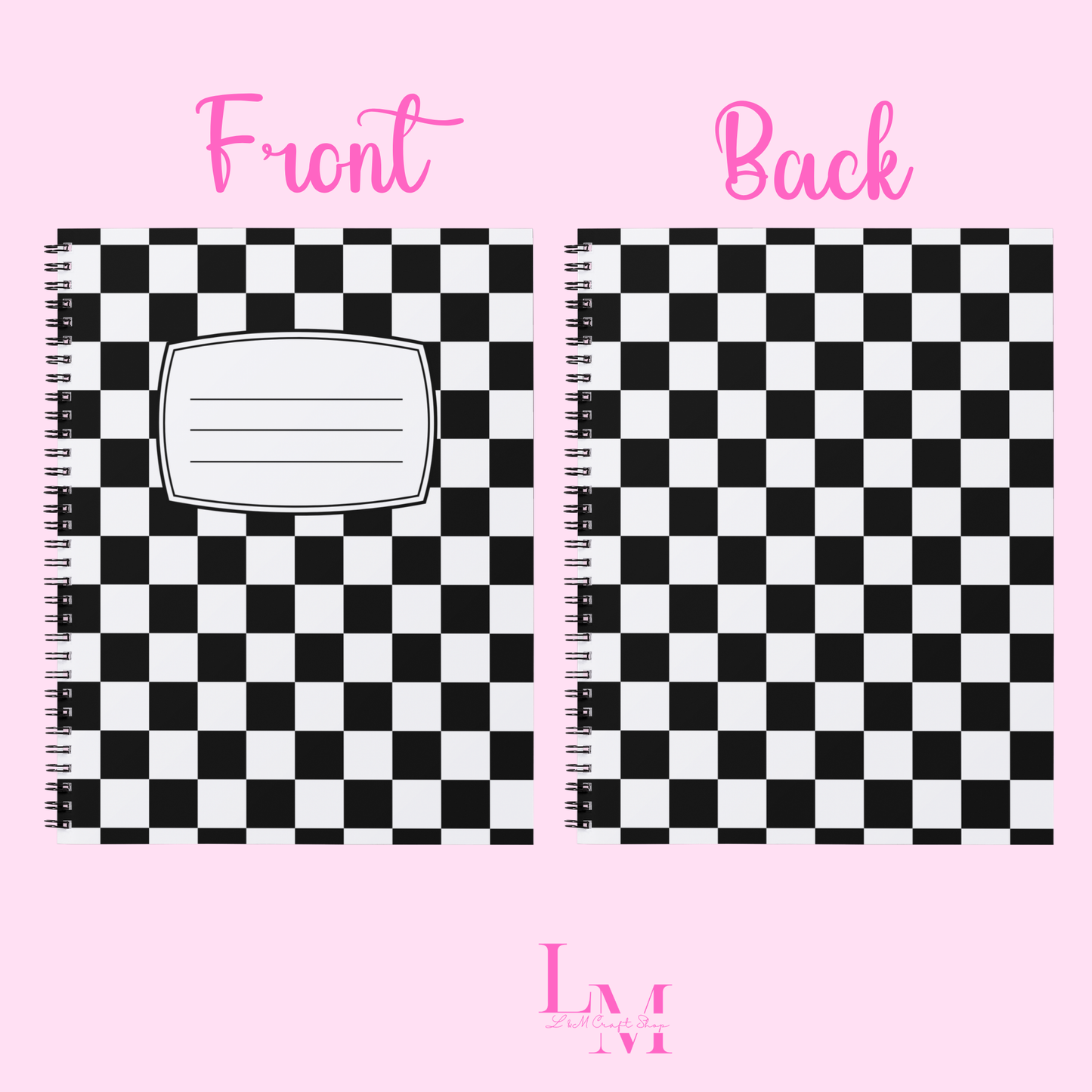 Checkered print Notebook Sticker