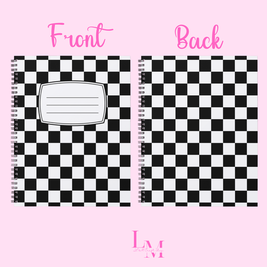 Checkered print Notebook Sticker