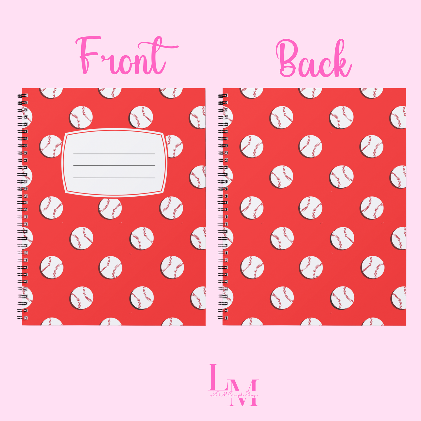 Baseball Red Notebook Sticker