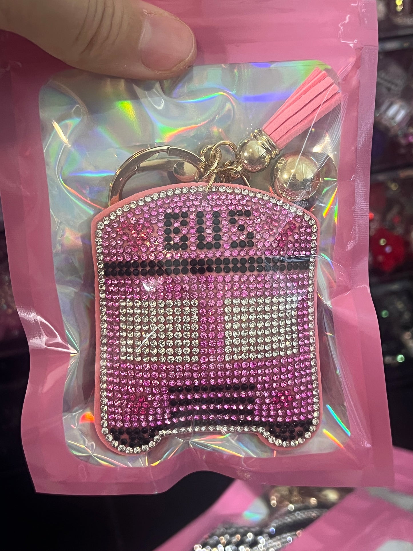 School Bus PINK - Keychain Bling