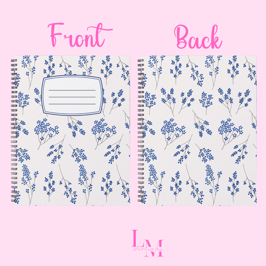 Blue Flowers Notebook Sticker