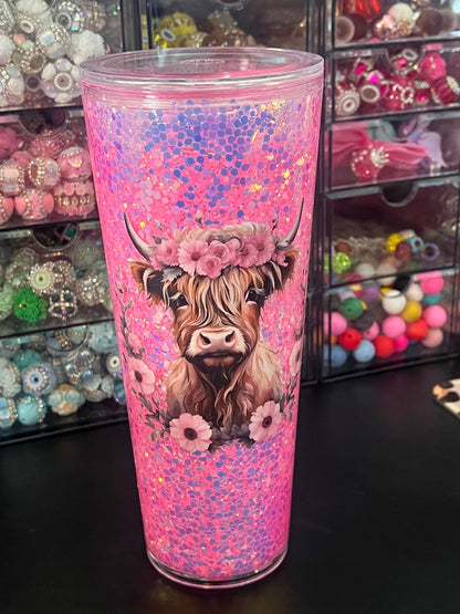 Highland Cow PREMADE TUMBLER
