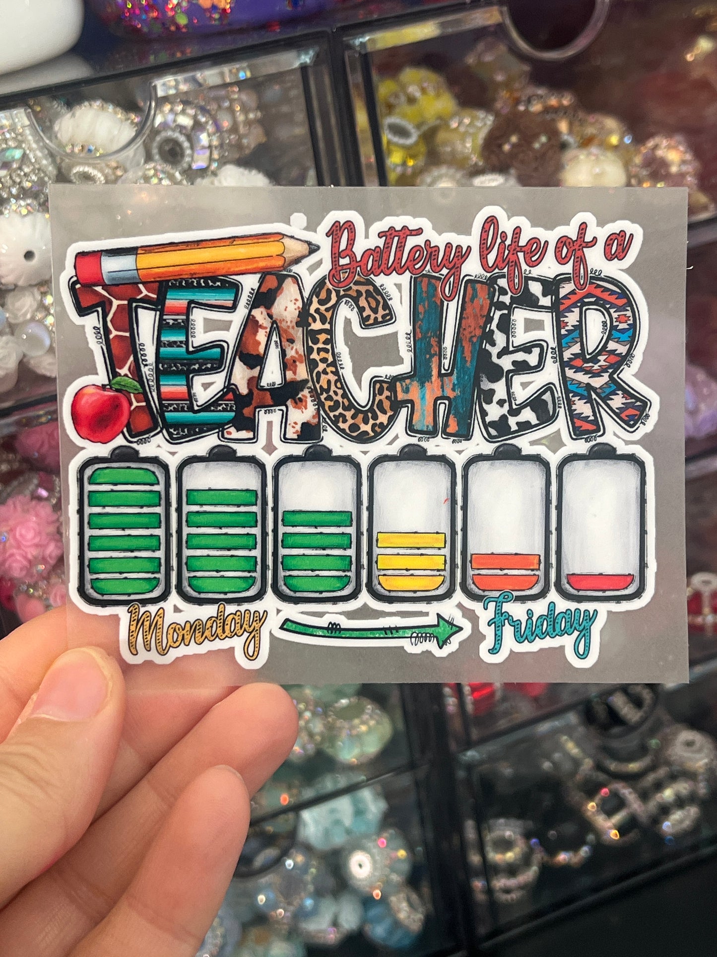 Battery Life Teacher - GLOW IN THE DARK WRAP