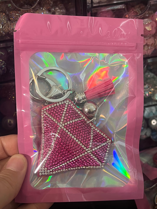 Pink Diamond- Keychain Bling
