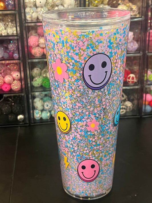 Smiley Face PREMADE TUMBLER