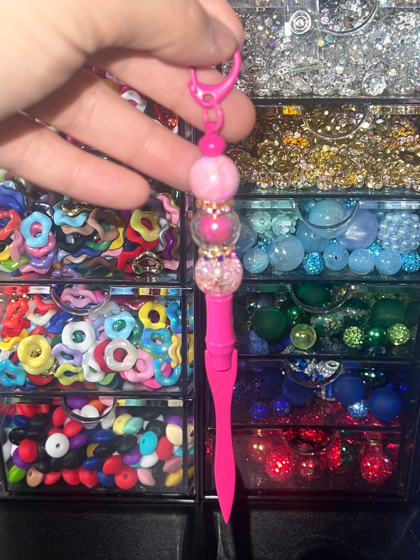 Hot Pink Beadable Mail Opener