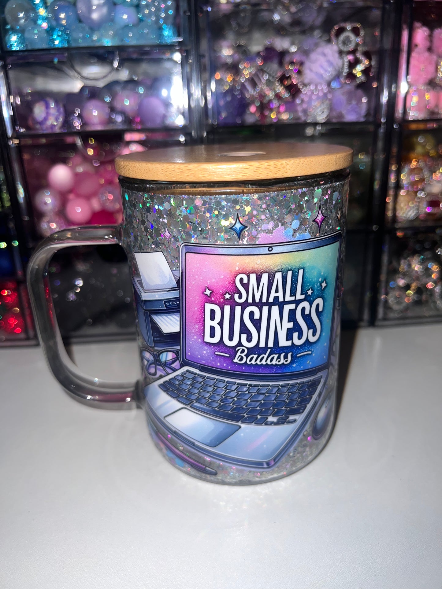 15 oz Glass Custom Mug