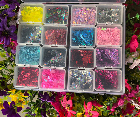 16-Piece SHAPED GLITTER Bundle