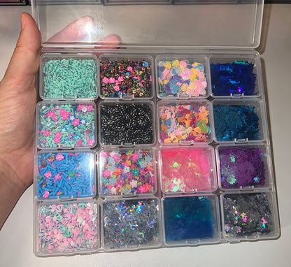 BEACH Theme Clay & Shaped Glitter Mixed Bundle